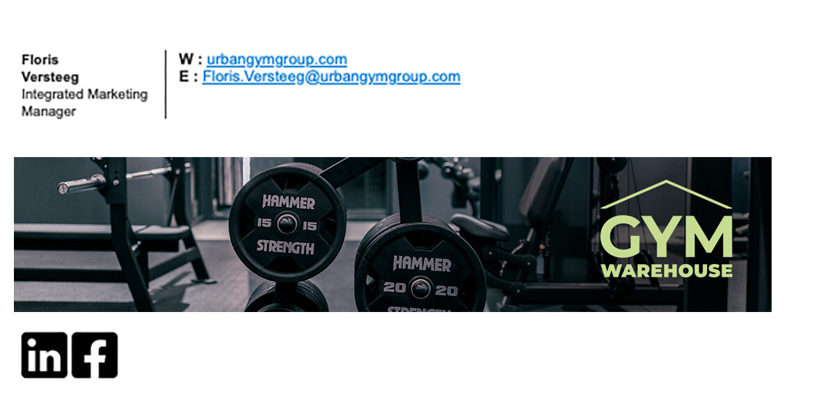 UGG email signature — Gym Warehouse