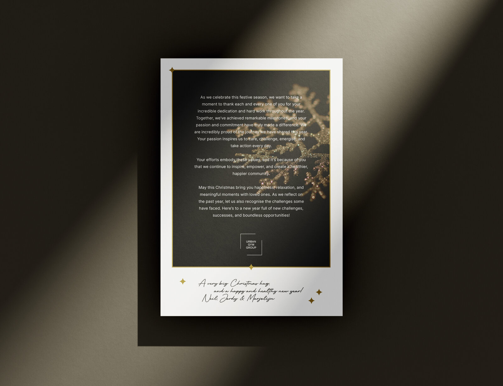 UGG end-of-year card